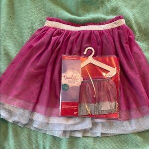Colorful Ruffles Tiered Skirt" girl and doll matching set